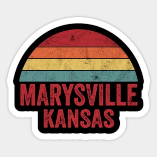 Vintage Marysville Kansas Sticker